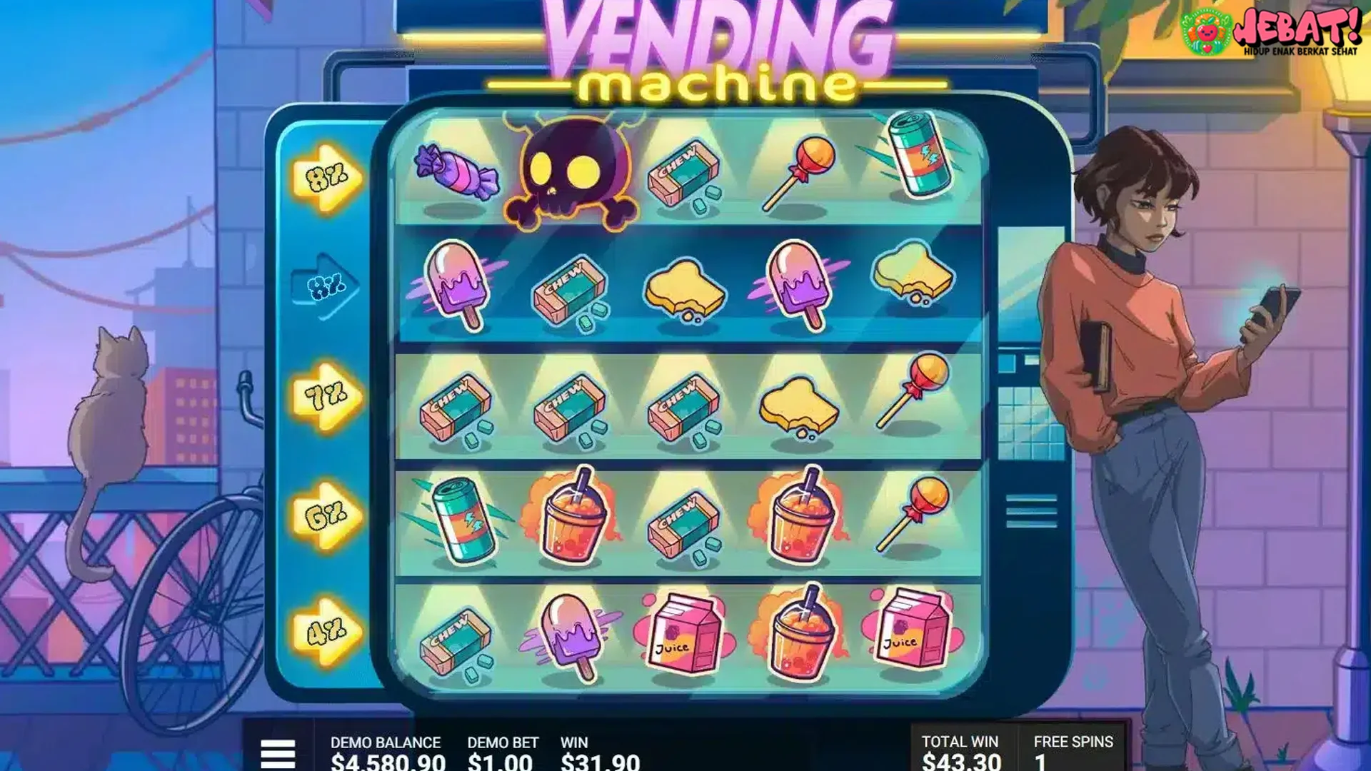 Vending Machine Serta 5 Spot Rizzler Snack Glow Up Parah