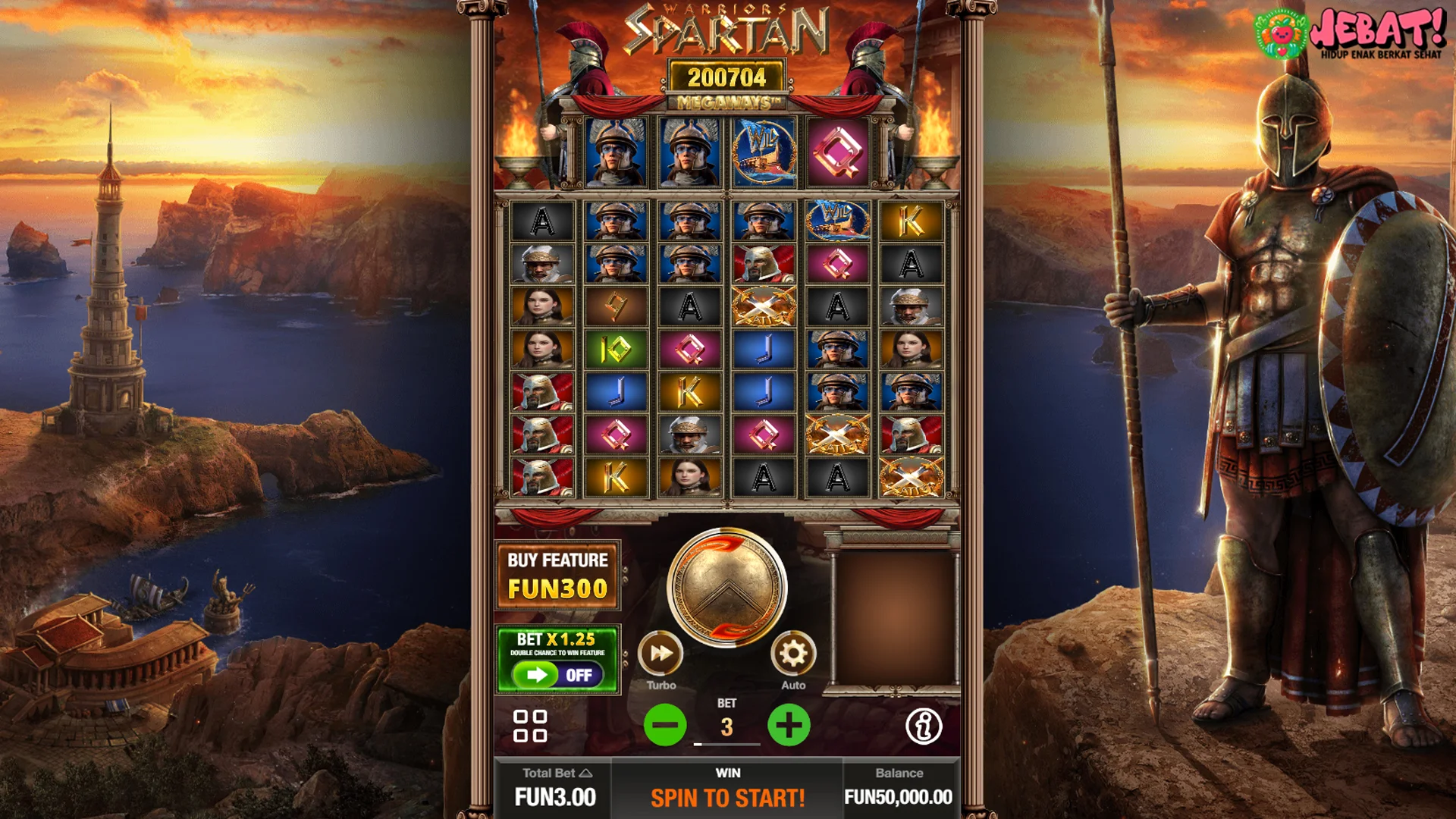 Turbo Battlefield yang Autovibe Banget! 4 Elemen Gokil Spartan Warrior